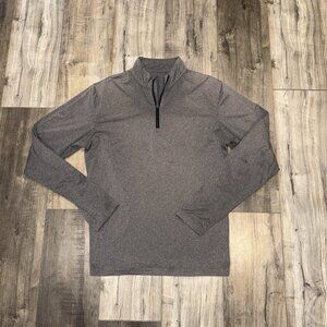 TESLA Mens 1/4 Zip Pullover Long Sleeve Shirt Athletic Quarter Zip L Shirt Gray